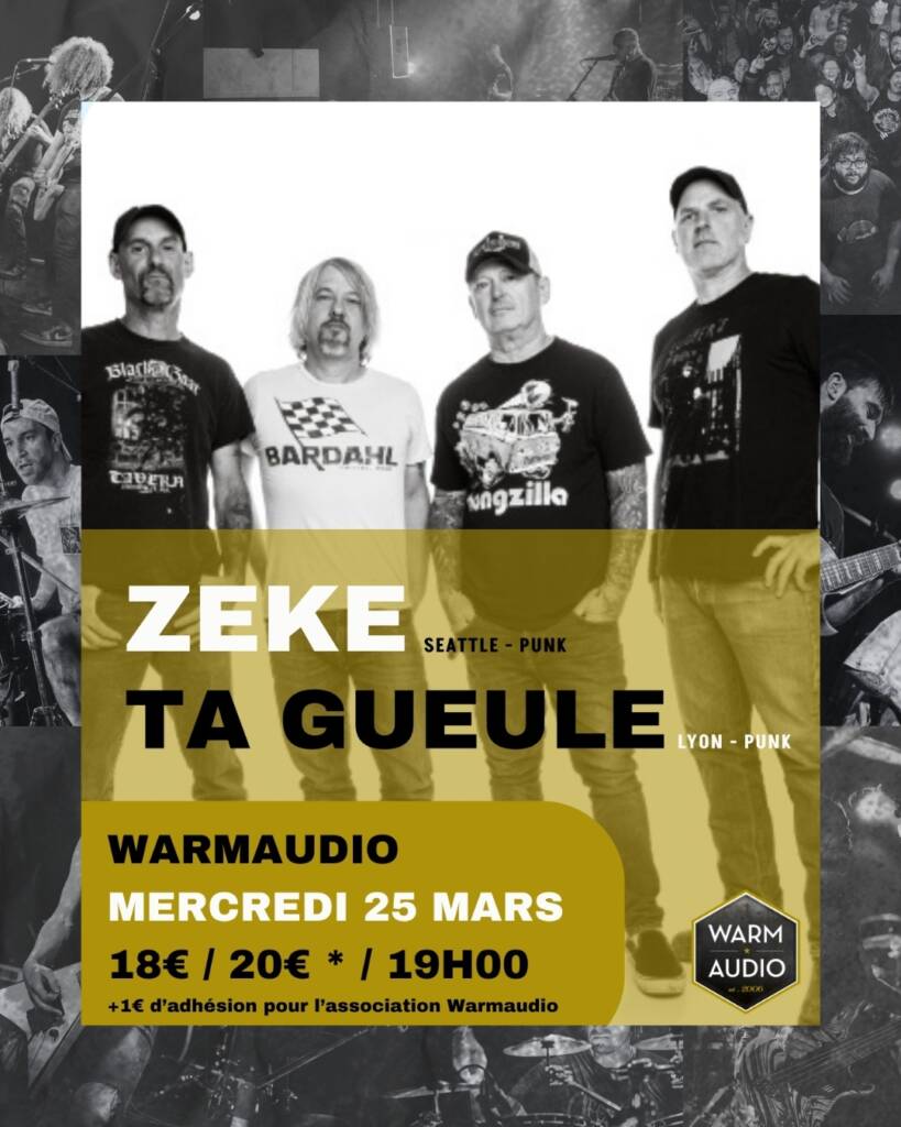 Le groupe mythique de punk US ZEKE débarque au Warmaudio !
