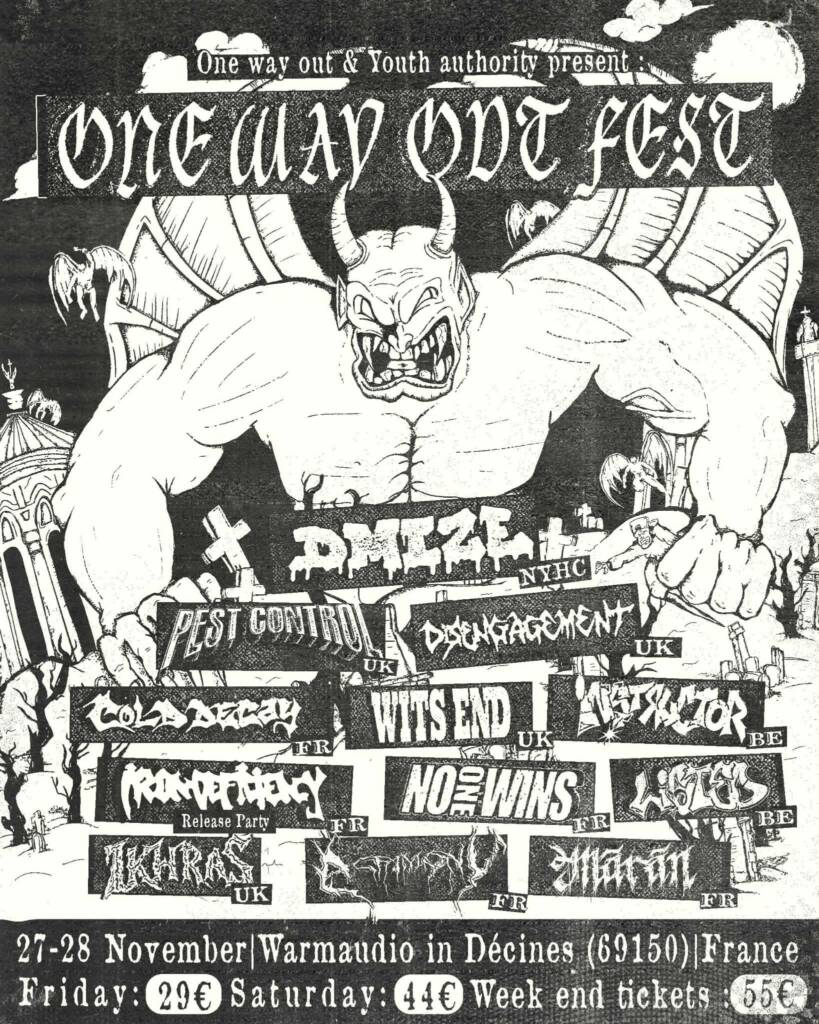 Le 4ème édition du One Way Out Festival les 27 et 28 Novembre au Warmaudio !